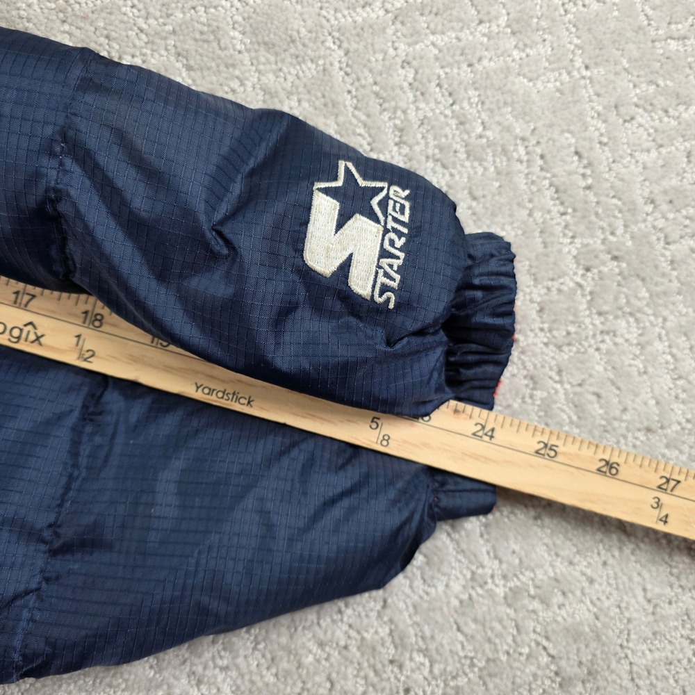 Starter Denver Broncos Puffer Jacket Mens XL Navy Blue Down Fill Ripstop NFL - Picture 10 of 11